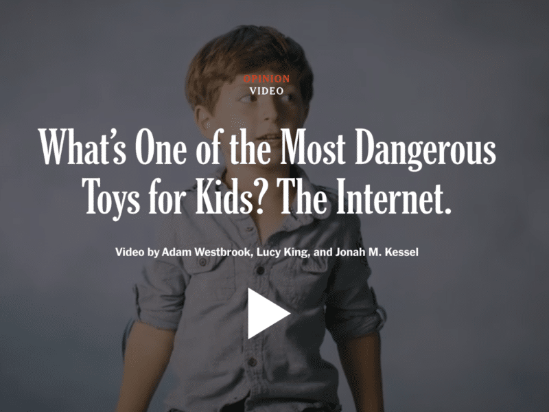 One of the most dangerous toys for kids? The internet.